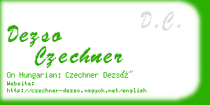 dezso czechner business card